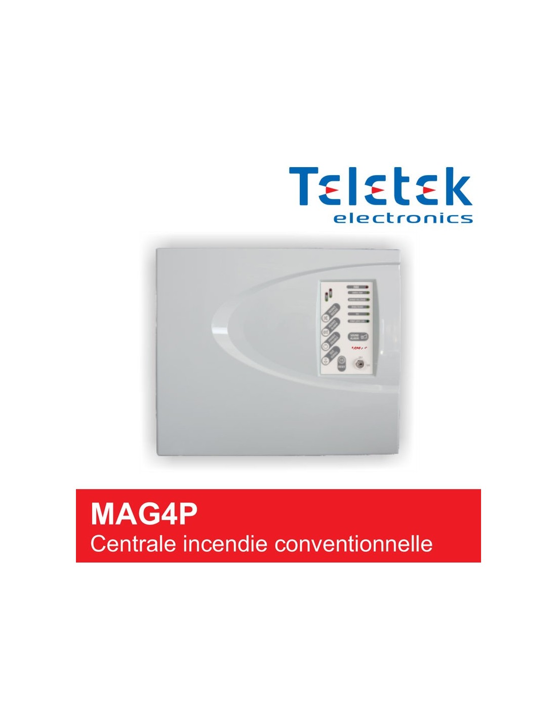 CENTRALE DETECTION 2 ZONES SUPERVISEES BOITE PLASTIQUE 32 PEREFERIQUES PAR ZONE CONVENTIONNEL TELETEK